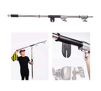 Photography Studio Boom Arm Heavy Duty Steel Adjustable Baby Boom Arm for Lighting Video Monolight Strobe Light Spotlight Softbox Reflector Backdrop, for Product Shooting Portraits and Filming, 215cm