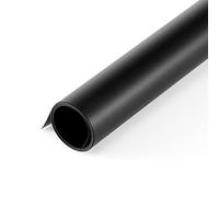 Photography Studio PVC Vinyl Backdrop | 60x130cm | Black | Professional Background for Tabletop Still Life, Product Images, No Crease, Uniform Colour