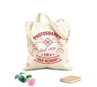 Photography The Best Cure Phrase Words Unbleached Canvas Tote Bag 340g/m² thick fabric Uses as a tool bag