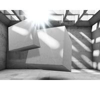 Photography Wallpaper Geometric 3D Modern Minimalist Expanded Space Geometric 3D Background Wall 200cmx140cm Kids Living Room Bedroom Wood Effect Wallpaper