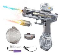 PhotonSplash Electric Water Gun - Light-Up Handheld Soaker with Rechargeable Battery & Precision Scope - 325ml High-Capacity Tank - For Kids & Kidults Ages 3+ (Grey)