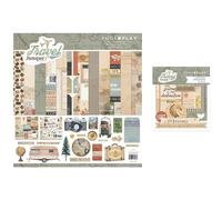 Photoplay Travel Junque Collection Bundle - 12 x 12 Collection Kit + Ephemera Cardstock Die-Cuts