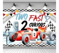 Photoprop Backdrop Two Fast Birthday Decorations Race Car 2nd Birthday Party Backgroung Banner For 2 Year Old Girl Party Poster 440x300CM
