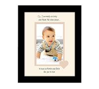 Photos in a Word Auntie and Uncle Photo Frame I Thank the Stars Portrait 1052F Double Mounted Quality Gift (Black Finish Frame Cream Mount Beige Inside)