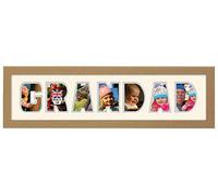 Photos in a Word Grandad Photo Frame 20A word frame (Textured Oak Finish Frame 20A Cream Mount Grandad)