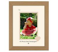 Photos in a Word Great Granddaughter Photo Frame My Precious Portrait Double Mounted Quality Gift 1034F (Oak Finish Frame Cream Mount Beige Inside)