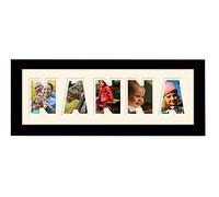 Photos in a Word Nanna Photo Frame Thank the Stars letters cut out using Quality Board 890A (Black Finish Frame Cream mount (plain))