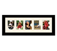 Photos in a Word Uncle Photo Frame Thank the Stars letters cut out using Quality Board 899A (Black Finish Frame Cream mount (plain))