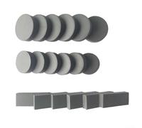 Photosensitive Stamp Pad for DIY Stamp Making - 7mm Thick Replacement Pad, Square 33×7×13mm / Big Circle 28×7mm / Small Round 23×7mm - 18-Piece Pack