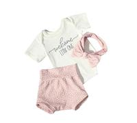 Photoshooting Clothing for Baby Girls Short Romper Dotted Hairband Shorts for Infant Photography Newborn Shower