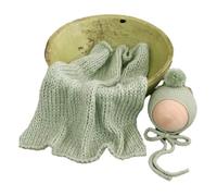 Photoshooting Props Outfit for Baby Shower Newborn Costume Hat Wrap Set Photo Posing Backdrop Photostudio Decoration