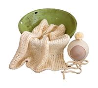 Photoshooting Props Outfit for Baby Shower Newborn Costume Hat Wrap Set Photo Posing Backdrop Photostudio Decoration