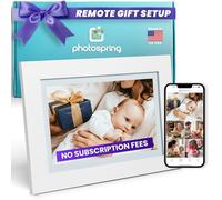 PhotoSpring 10 Inch WiFi Photo Frame, Easy Touch Screen Setup, Send Photos via Email, App or Web from Anywhere Great Gift, 1280 x 800 Display, Video Support, White