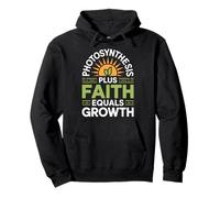 Photosynthesis Plus Faith Equals Growth Christian Pullover Hoodie