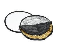 PhotoTrust Mini 5 in1 Pocket Reflector-Super Portable Reflector 12"/30cm Collapsible Multi-Disc Photography Light Reflector Diffuser-Silver/Gold/Black/White/Translucent for Studio/Macro Photography