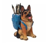 Cute Dog Pen Holder for Desk ，Pen Pencil Cup Creative Desktop Pen Organizer Pencil Cups for Desk Unique Desk Accessories Decor for Home Office School German Shepherd Gifts for Dog Lovers
