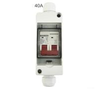 Photovoltaic Battery with Circuit Breaker for PV Combiner Boxes, IP65 Waterproof, Designed for Overload and Short Circuit Protection in DC Systems from 12 to 500V (40A)
