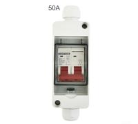 Photovoltaic Battery with Circuit Breaker for PV Combiner Boxes, IP65 Waterproof, Designed for Overload and Short Circuit Protection in DC Systems from 12 to 500V (50A)