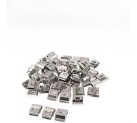 Photovoltaic Cable Clamp, Stainless Steel, Smooth Clips, Efficient Cable Management (50pcs)