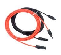 Photovoltaic Cable - Rugged 1m Solar Power Extension Cable with Lockable Connectors | Tangle-free design for solar panels, power plants and off-grid systems (copper core, weatherproof