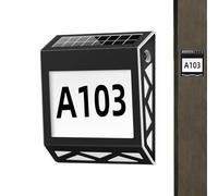 Photovoltaic Landmark Display, Waterproof LED Illuminated, 1.96x7.08x7.87 Inch Solar Address Unit with Visibility Glow, Navigation Beacon, Exterior Accessory with Modern Style, Guiding Tool for Yards