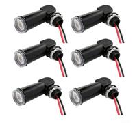 Photovoltaic Light Controller, IP65 Waterproof Photoelectric Sensor Switch with 200° Adjustable Base, Auto Dusk to Dawn Street Light Control, Black(6pcs)