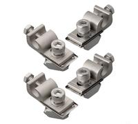 Photovoltaic Mounting Bracket Clamp for Solar Panel Ground Lugs Compatible with Aluminum Rails C U and H Beams (4pcs)