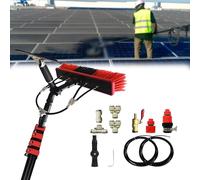 Photovoltaic Panel Cleaning Brush, Telescopic Water Fed Brush Kit, Squeegee Attachment, for Cleaning Photovoltaic And Solar Panels. 20FT/6M