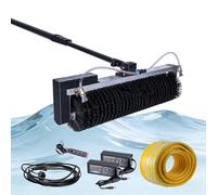 Photovoltaic Panel Electric Cleaning Brush, Automatic Water Supply, 600mm Cleaning Width, 360° Adjustable Angle Brush Head, Lightweight Telescopic Aluminum Rod, 24.6Ft Total Length,