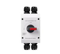 Photovoltaic Solar DC Isolation Switch Outdoor PV Solar Switch 4P 1000V 32A UKPM Rotating Handle IP66 Waterproof EKD7,practical