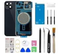 Phoupair OEM Back Glass Replacement Compatible with iPhone 14 Plus 6.7 Inches with Camera Frame and Camera Lens + Professional Repair Tool Kit and Installation Instruction (Midnight)