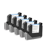 PHOVYAFI 1-5pcs Universal Black Ink Cartridge Fast Drying Tij Solvent Ink Cartridge Compatible With 12.7mm 25.4mm Inkjet Printers 2588 2588+ JS12 Models(25.4mm 5pcs)