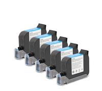 PHOVYAFI 1-5pcs Universal Black Ink Cartridge Fast Drying Tij Solvent Ink Cartridge Compatible With 12.7mm 25.4mm Inkjet Printers 2588 2588+ JS12 Models(12.7mm 5pcs)