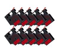 PHOVYAFI 10 Pack 12mm Black On White Label Tape Compatible With D1 45013 45016 45017 45018 45019 45020 For LabelManager 160 280(Black on Red)