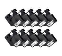 PHOVYAFI 10 Pack 12mm Black On White Label Tape Compatible With D1 45013 45016 45017 45018 45019 45020 For LabelManager 160 280(Black on White)