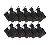 PHOVYAFI 10 Pack 12mm Black On White Label Tape Compatible With D1 45013 45016 45017 45018 45019 45020 For LabelManager 160 280(Gold on Black)