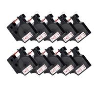 PHOVYAFI 10 Pack 12mm Black On White Label Tape Compatible With D1 45013 45016 45017 45018 45019 45020 For LabelManager 160 280(Red on White)