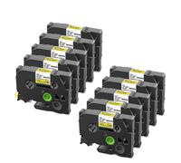 PHOVYAFI 10 Pack 12mm Black On Yellow Flexible Label Tape Compatible With FX631 Label Makers