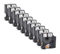 PHOVYAFI 10 Pack 18443 Label Tape 9mm Black On White Compatible With 4200 5000 5200 6000 Label Makers