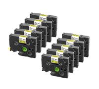PHOVYAFI 10 Pack Compatible Black On Yellow Labels For S631 Label Maker Extra Strong Adhesive 12mm