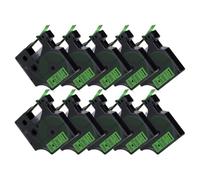 PHOVYAFI 10 Pack Label Tape Compatible With D1 12mm Models 45010 45013 45016 45017 45018 45022 45023 45024 For Label Makers Including LabelManager 160 280(10PK Black on Green)
