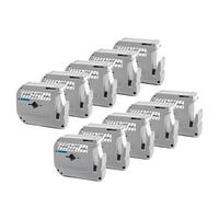 PHOVYAFI 10 Pack MK231 Compatible Labels For MK-231 MK-131 MK-631 Suitable For PT-70 PT-80 PT-90 Label Makers(10PK-Black on Clear)