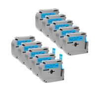 PHOVYAFI 10 Pcs Compatible MK231 MK Label Tape For Label Makers PT-70 PT-80 PT-65 PT-90 MK-131 MK-631(Black on Blue)