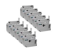PHOVYAFI 10 Pcs Compatible MK231 MK Label Tape For Label Makers PT-70 PT-80 PT-65 PT-90 MK-131 MK-631(Black on Silver)