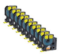 PHOVYAFI 10pcs 18052 Labels Suitable For Use With 18053 18054 Heat Shrink Tubing For 4200 5200 Printers(Black on Yellow)