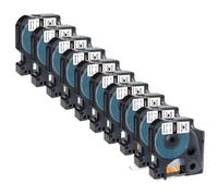 PHOVYAFI 10Pcs Compatible Heat Shrink Tube Label Tape For 18051 18052 Works With 4200 5000 5200 Label Printers(Black on White)