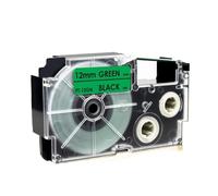 PHOVYAFI 10PCS Compatible Labeling Tape Cartridge XR-12GN Black On Green 12mm X 8m Works With KL-60 KL-120 KL-HD1 KL-P350W Label Printers