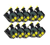 PHOVYAFI 10PCS Heat Shrink Tubes Compatible With 18055 18056 For Industrial Use With 4200(Black on Yellow)
