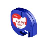 PHOVYAFI 10Pcs Iron On Fabric Ribbons Label Maker Accessories Labeling Machine Compatible With LT 100H Direct Delivery(Red on White)