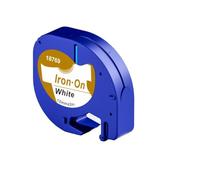 PHOVYAFI 10Pcs Iron On Fabric Ribbons Label Maker Accessories Labeling Machine Compatible With LT 100H Direct Delivery(Black on White)